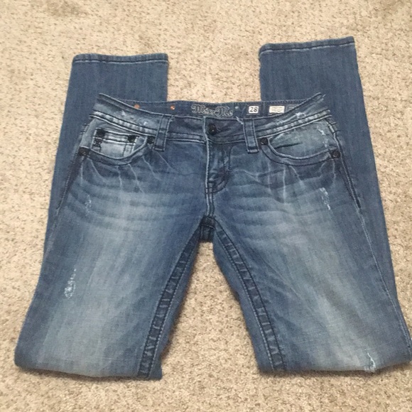 💙💖 Miss Me black lace straight leg jeans - Picture 3 of 4